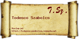 Todesco Szabolcs névjegykártya