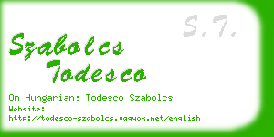 szabolcs todesco business card